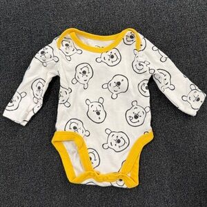 Disney Pooh Bear White and Yellow Onesie | NB